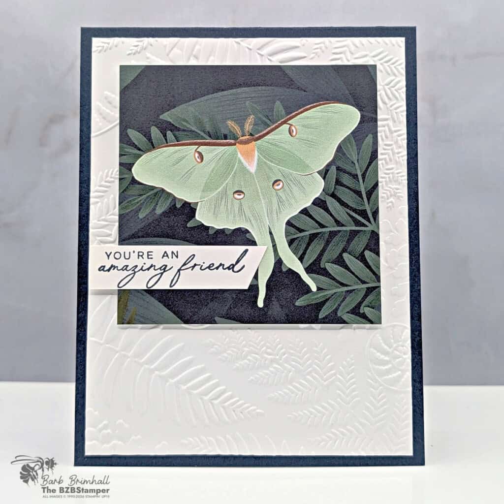butterfly friendship card moonlit flora paper