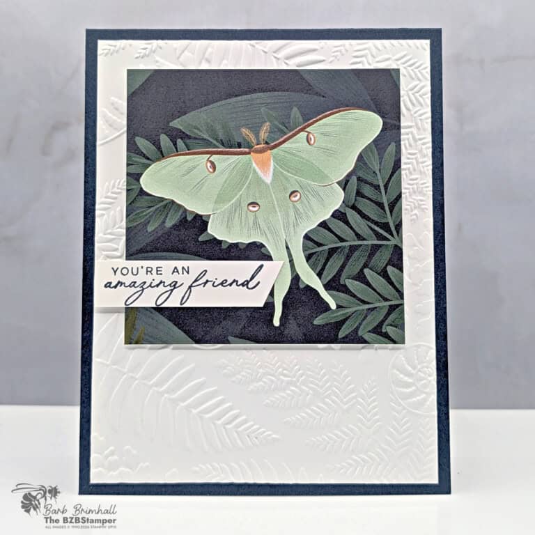 Butterfly Friendship Card with Moonlit Flora Paper