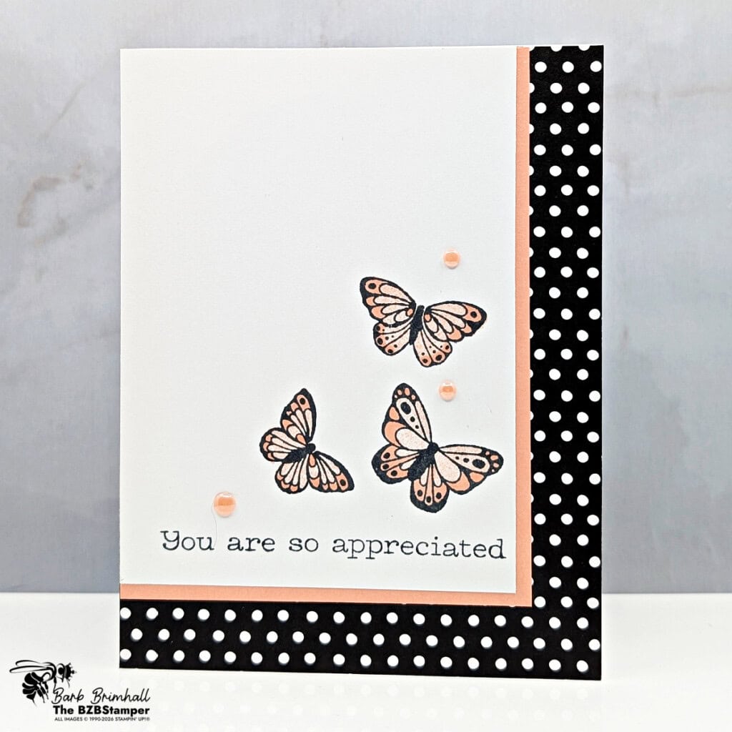 easy all aflutter thank you card