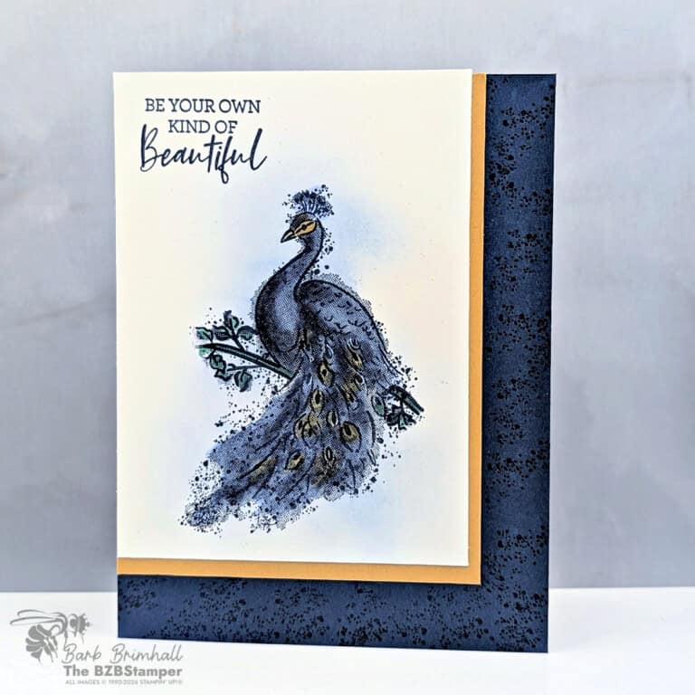Easy Peacock Card Idea with Natural Artistry Stamps