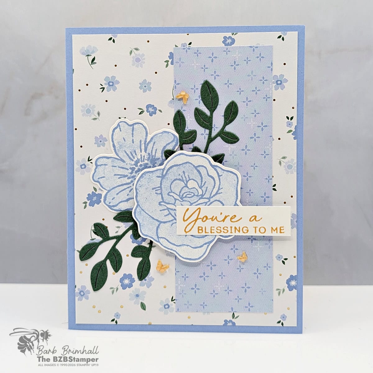elegant floral blessing card bloom boutique suite