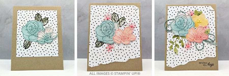 3 Cards using the Boutique Blossoms Bundle 2 3 Cards using the Boutique Blossoms Bundle features handmade cards using the Stampin’ Up!® Boutique Blossoms Bundle with Beautiful Ordinary Life Designer Paper and stepped-up floral designs.