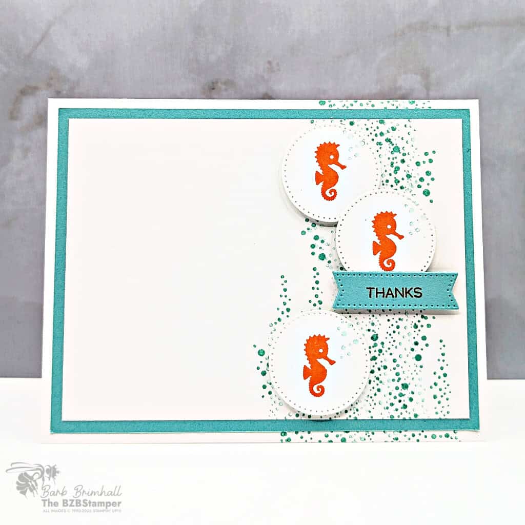 Clean and Simple Seahorse Thank You Card Idea 6 clean simple seahorse thank you card