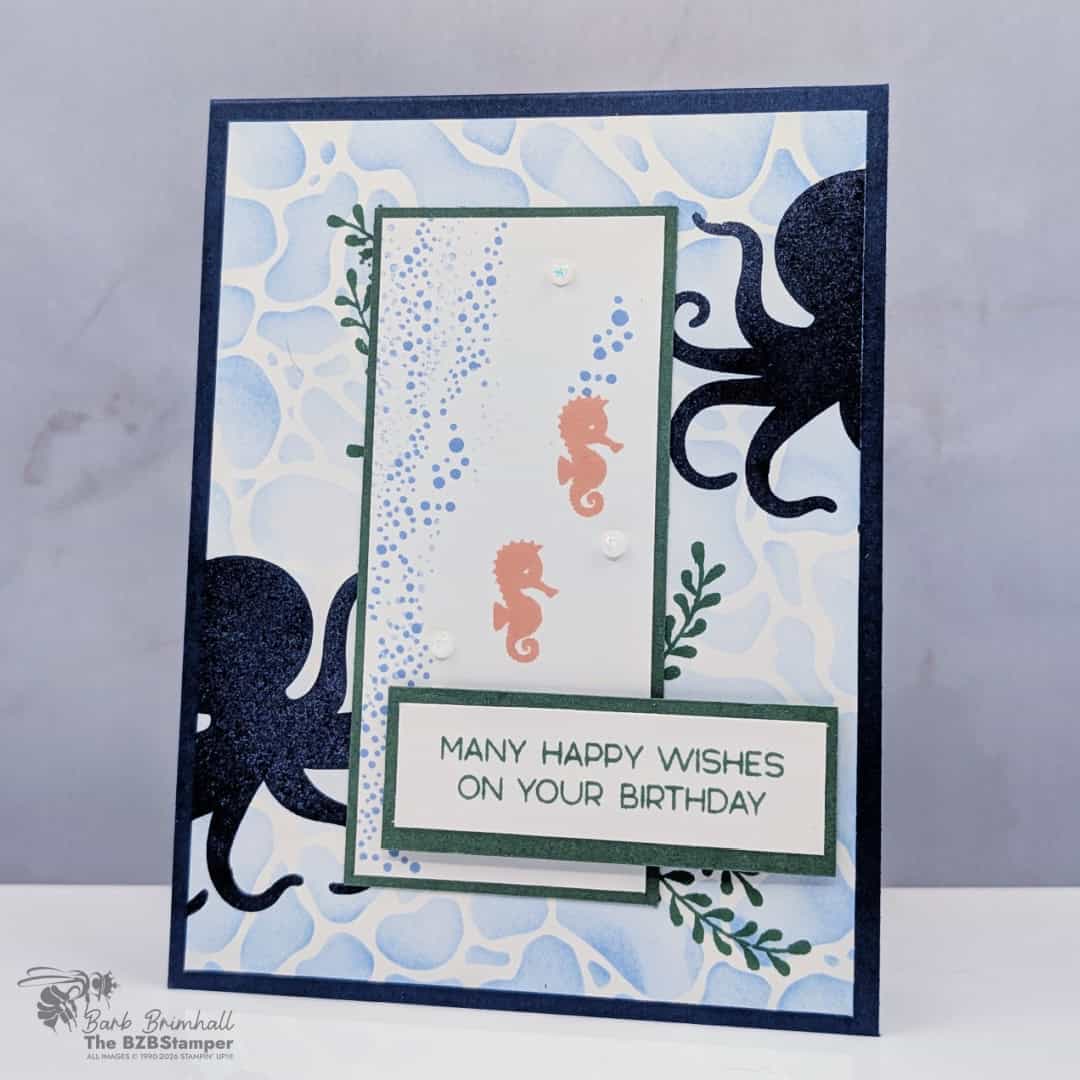 easy birthday card thoughtful octopus stamp set