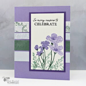 easy floral card flowering meadow stamp set