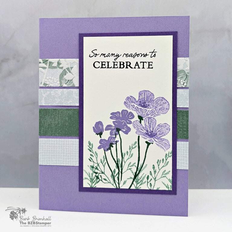 Easy Floral Card with Flowering Meadow Stamp Set