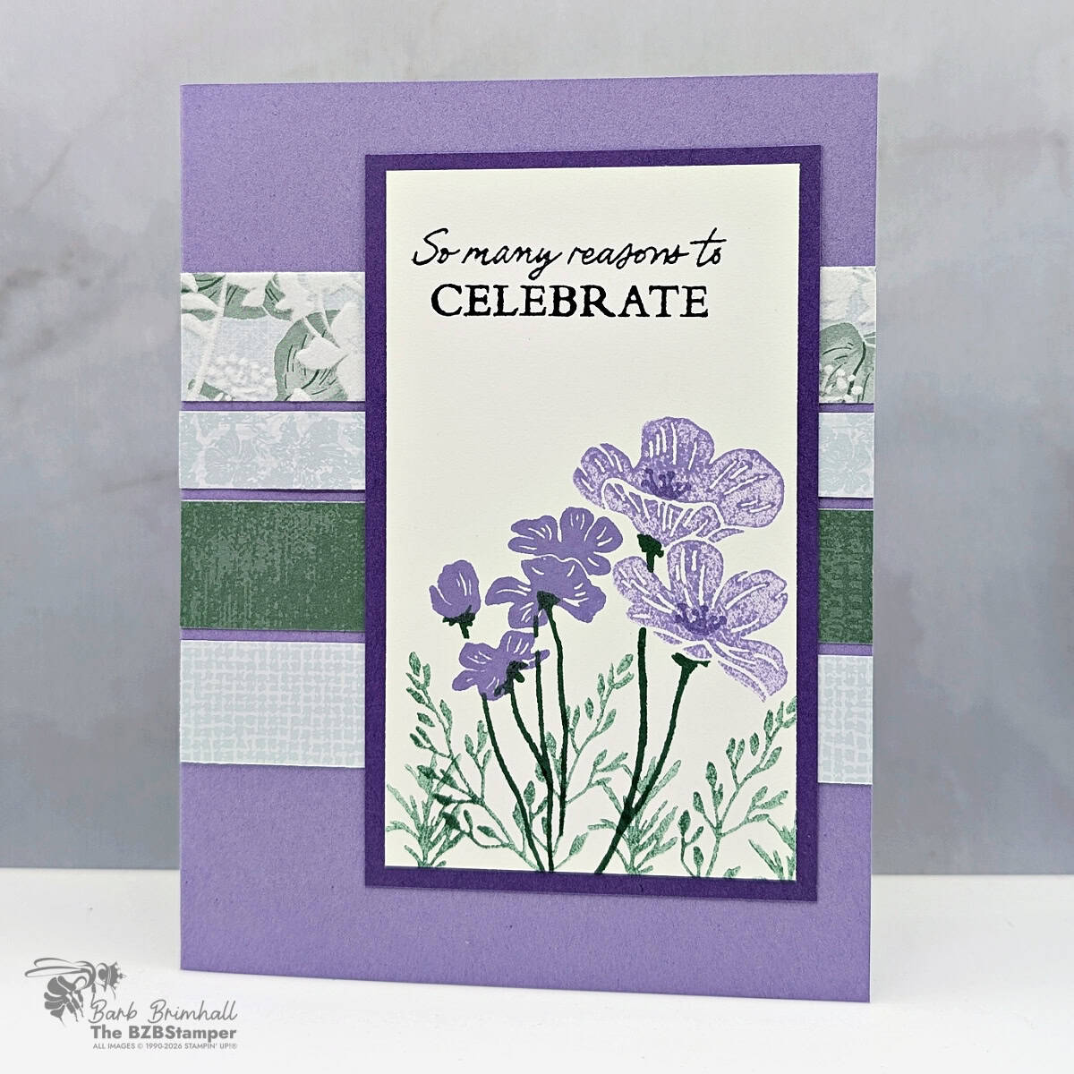 easy floral card flowering meadow stamp set