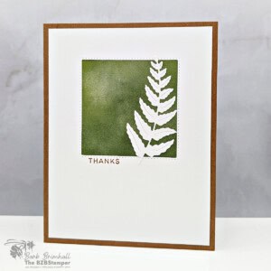 nature inspired thank you card fern flora