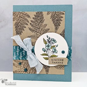 nature inspired thank you card fern flora stamp set