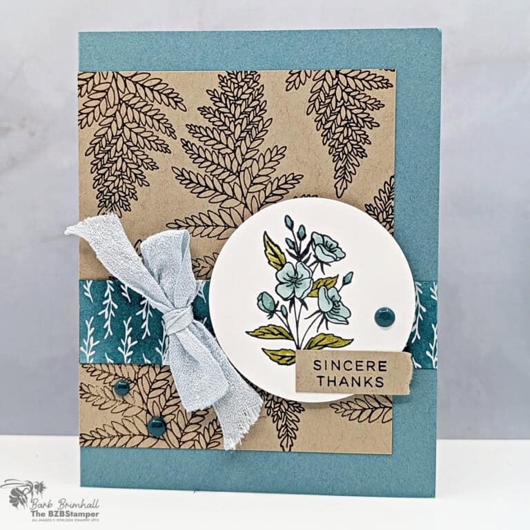 Nature Inspired Thank You Card with the Fern & Flora Stamp Set