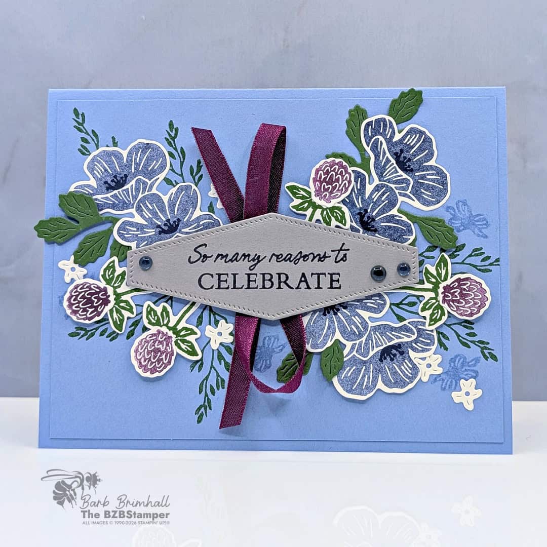 3 Cards using the Flowering Meadow Bundle