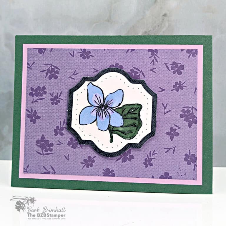 Coffee & A Card: Easy Floral Card with the Framed Violets Stamp Set
