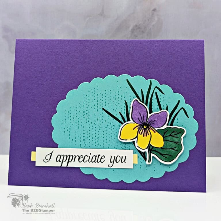 Easy Thank You Card with the Framed Violets Bundle