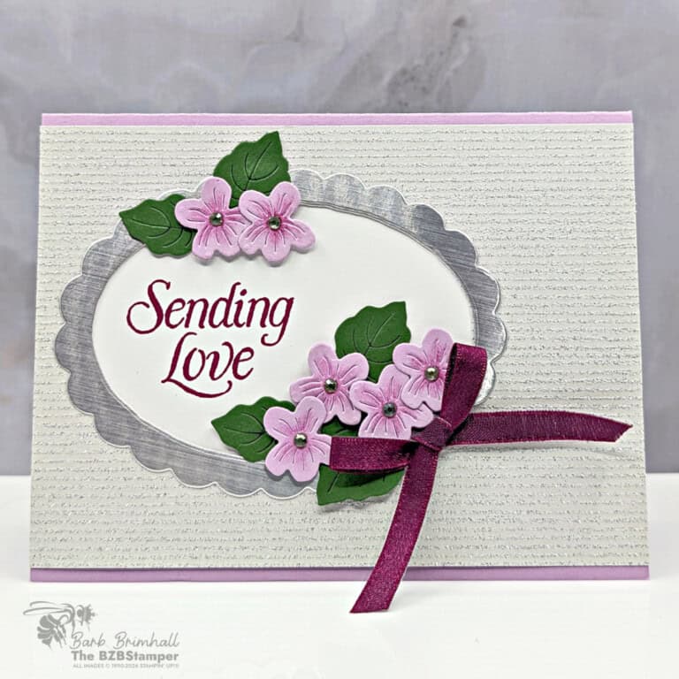 Elegant Floral Card with the Framed Violets Bundle