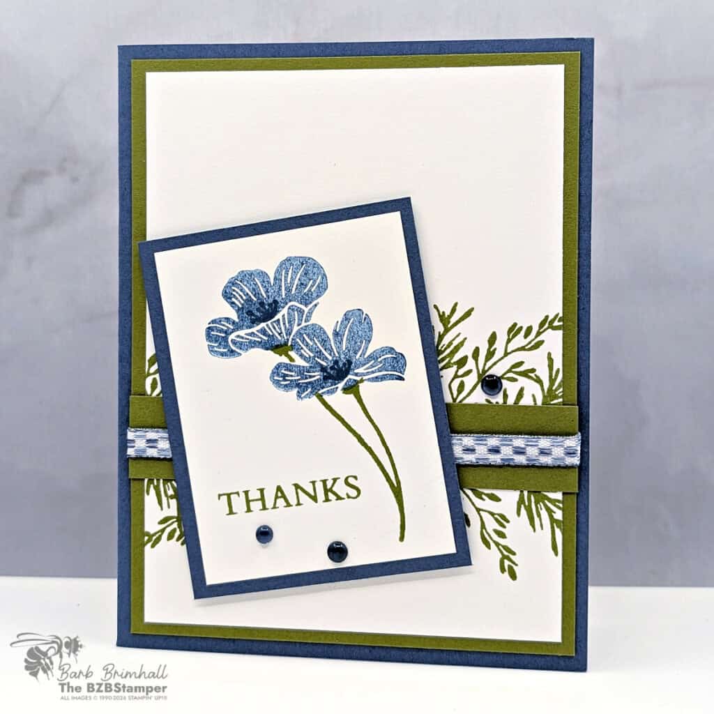 simple thank you card flowering meadow stamp set