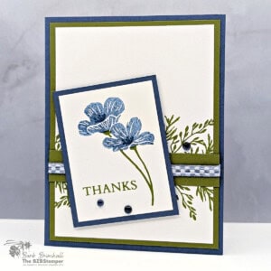 simple thank you card flowering meadow stamp set
