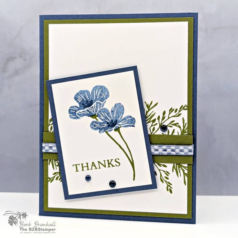 Simple Thank You Card with the Flowering Meadow Stamp Set