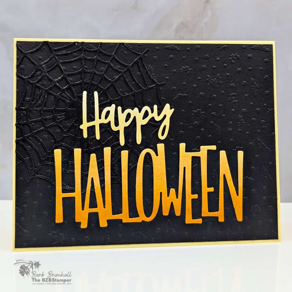 Spooky Halloween Card with the Web of Fun Dies 6 spooky halloween cards web of fun dies