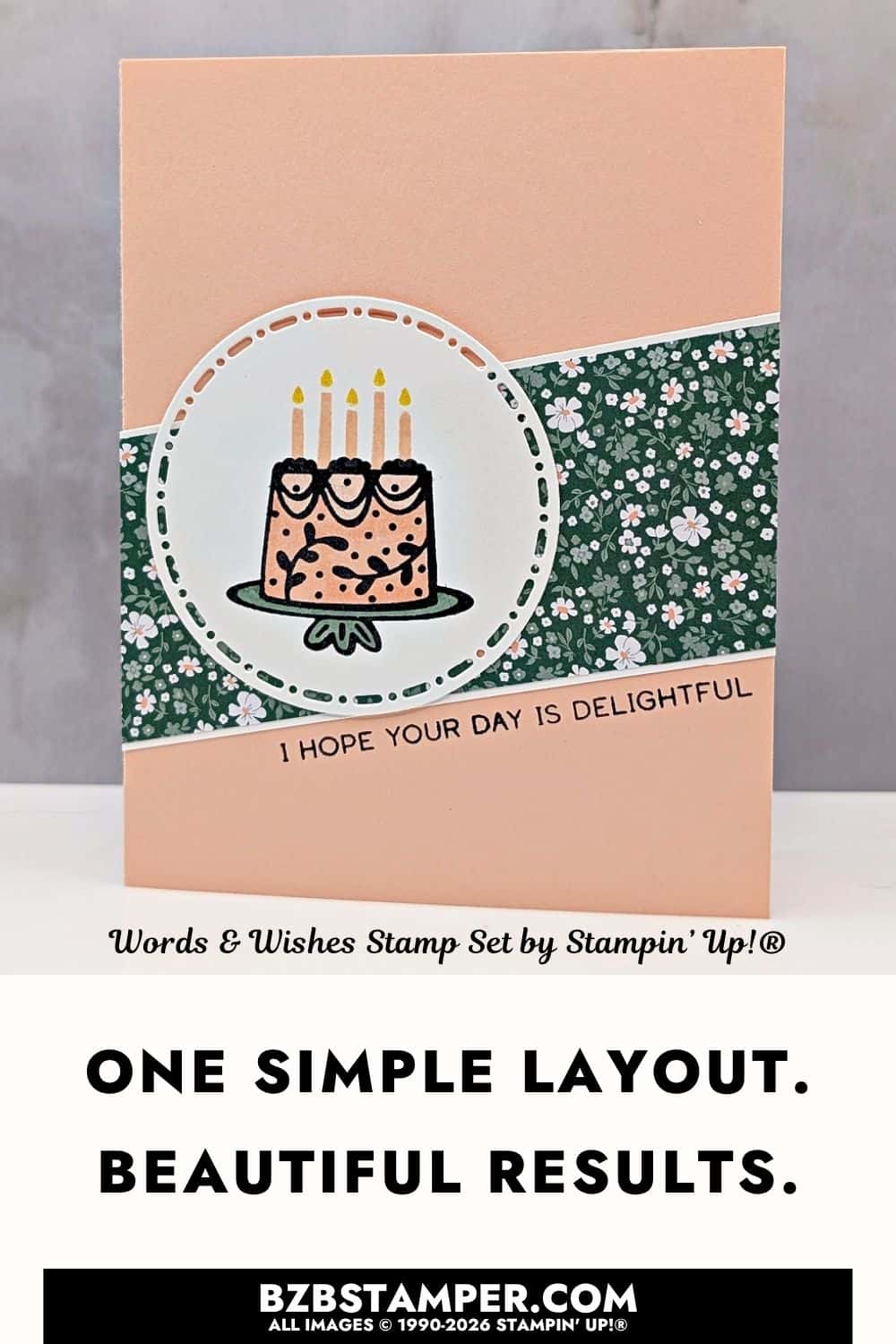 handmade birthday card words and wishes stamp set pin1