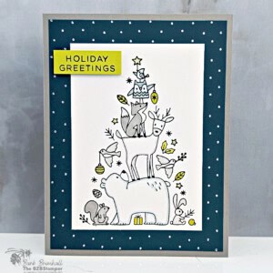 handmade christmas card woodland wishes stamp set