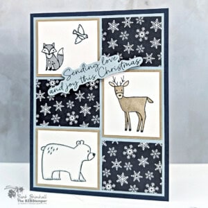modern christmas card woodland wishes bundle