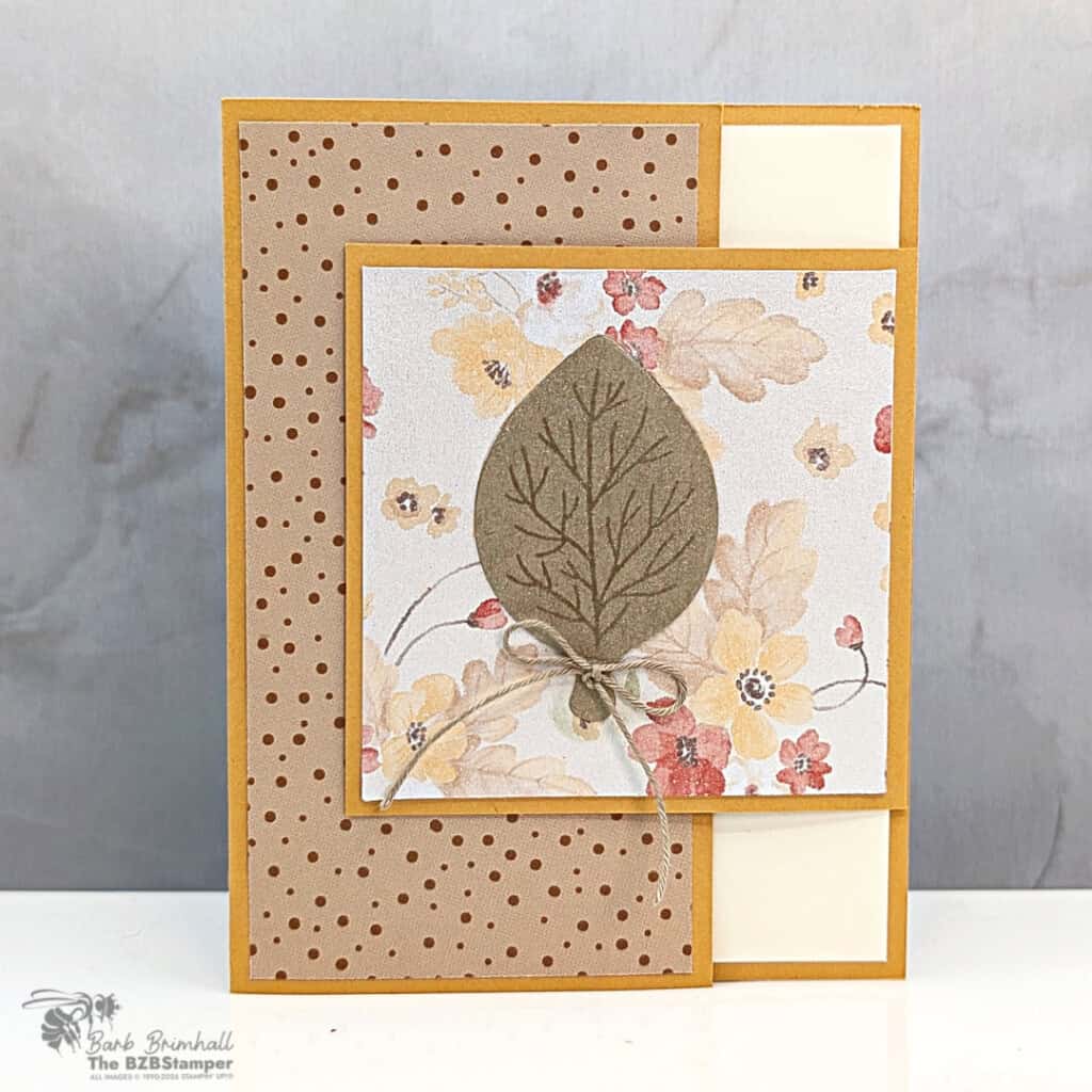 simple stamping card idea with simply leaves