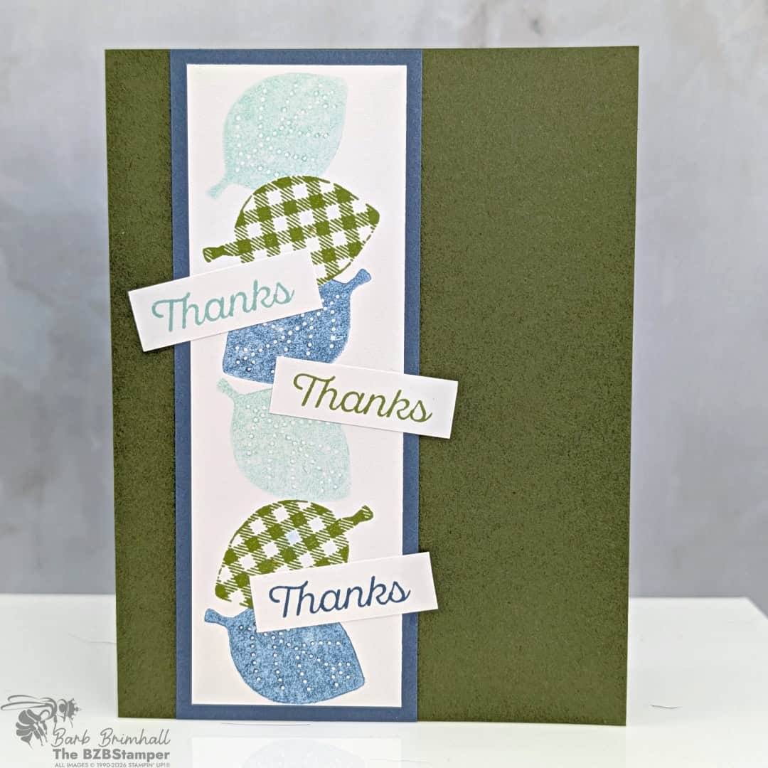Simple Thank You Card Idea for Beginners Using the Simply Leaves Bundle