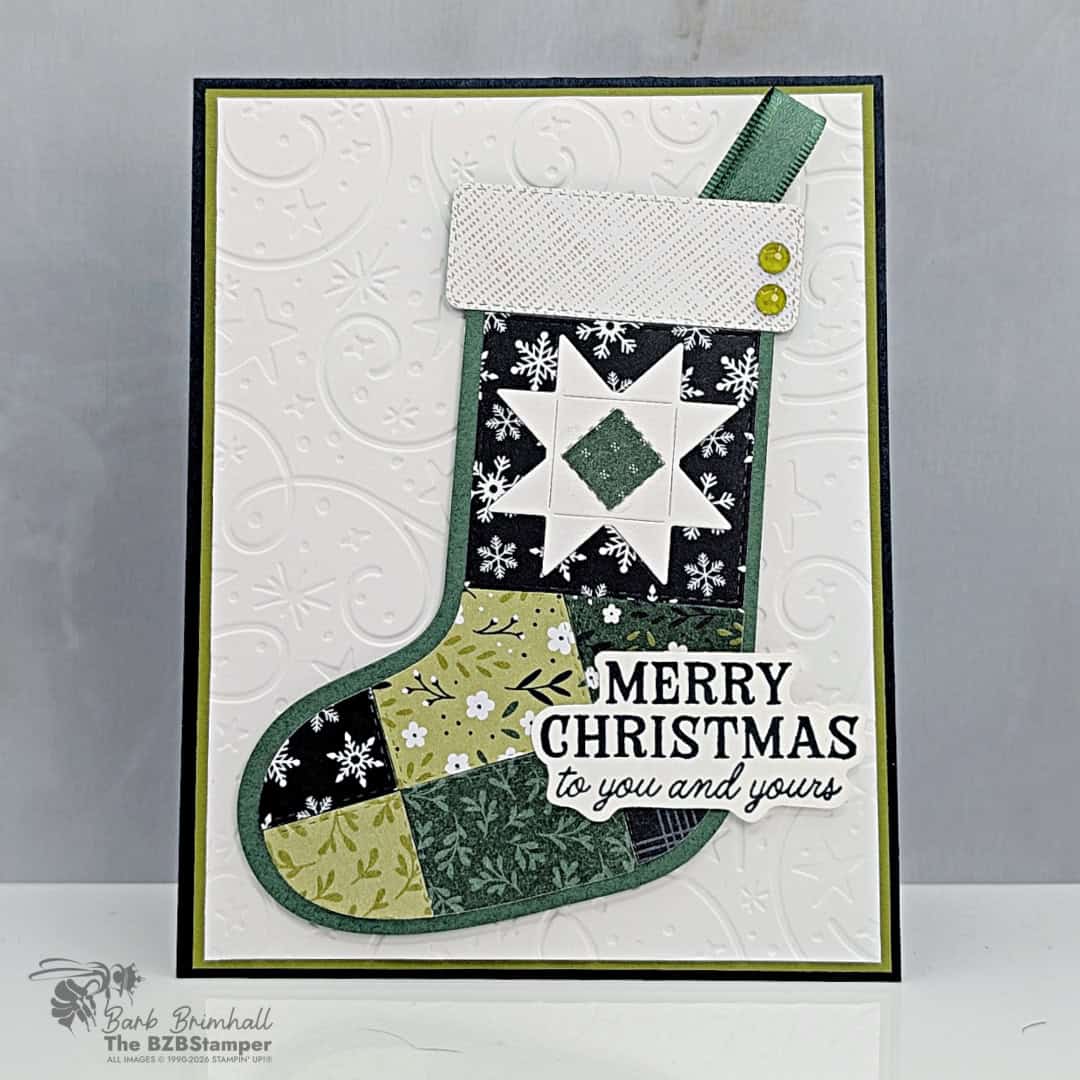 3 Christmas Cards using the Stitched Stockings Bundle