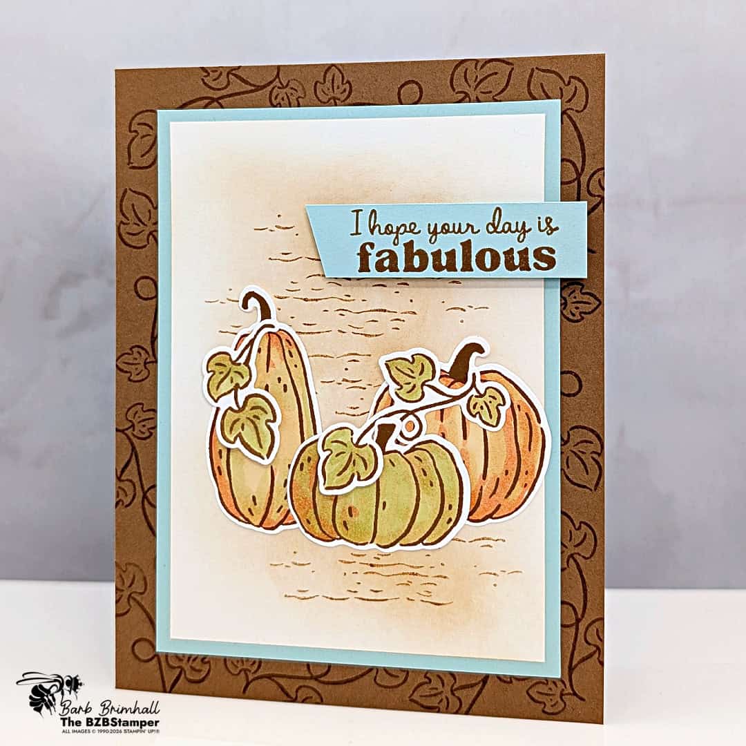 easy fall card background stamping ink blending