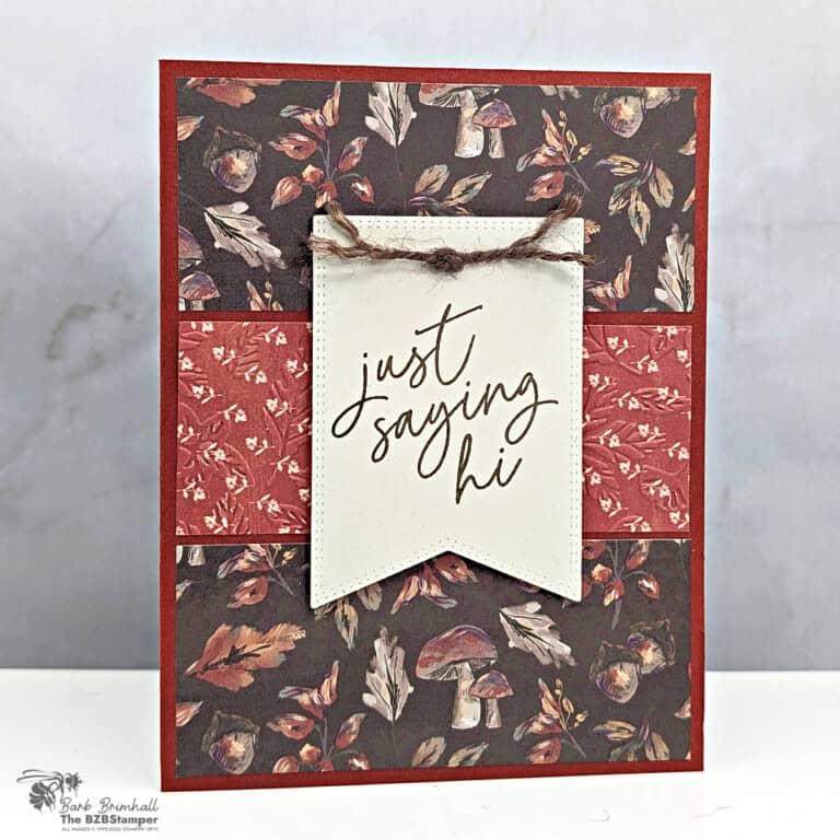 Easy Fall Card with Pretty Paper and Minimal Stamping