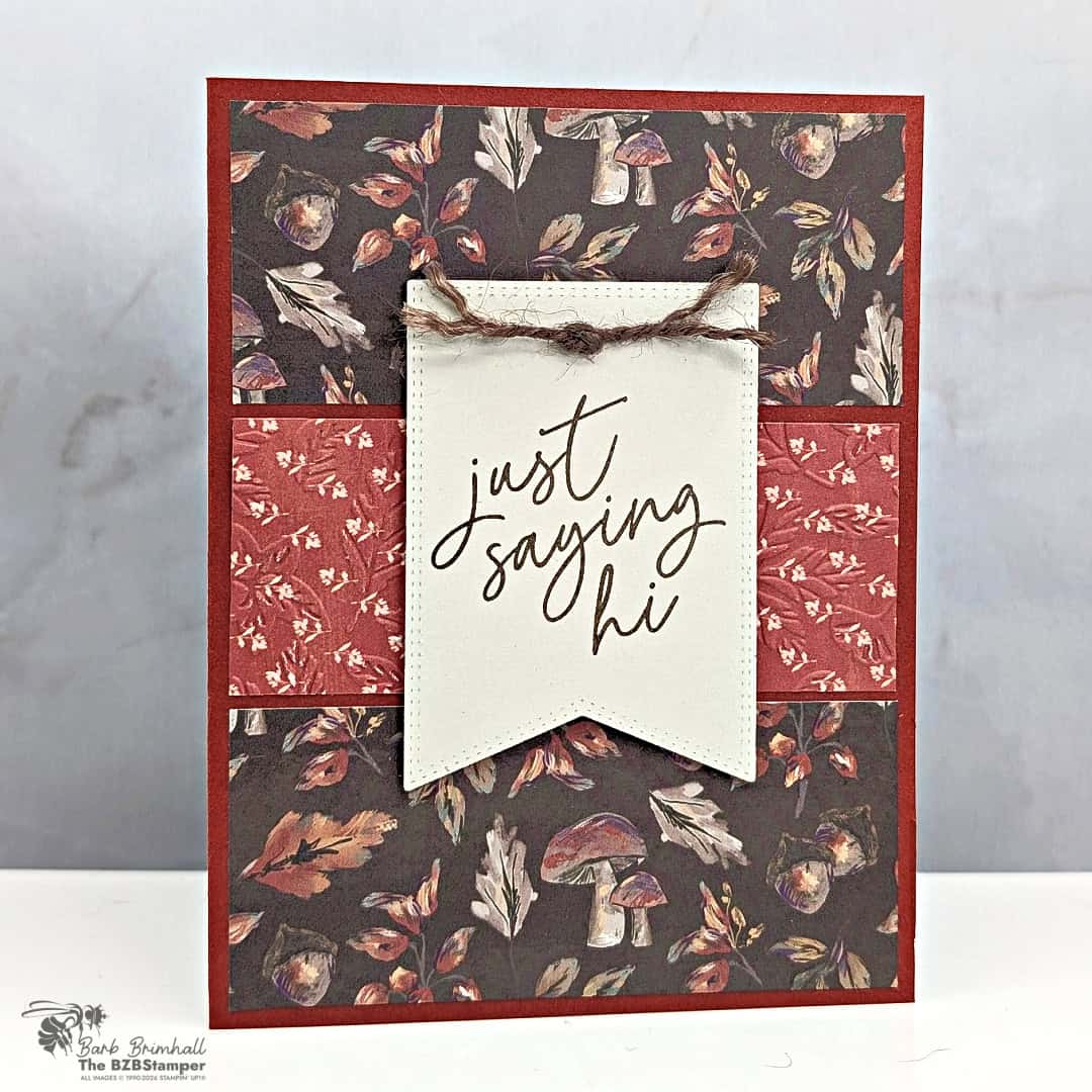 easy fall card minimal stamping