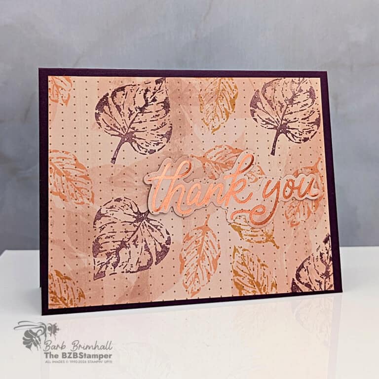 Easy Fall Thank You Card with the Elegant Leaves Stamp Set