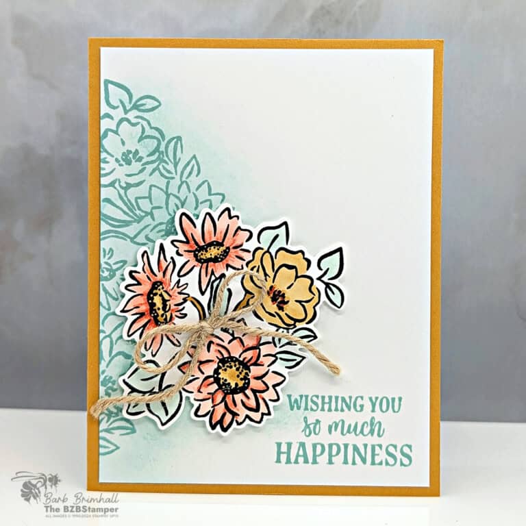 Easy Ink Blended Background with the Radiant Sunflowers Bundle
