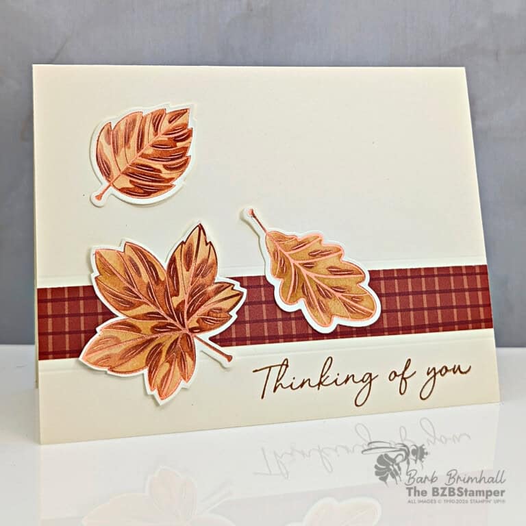 Easy Hot Foil Card using the Lustrous Leaves Bundle