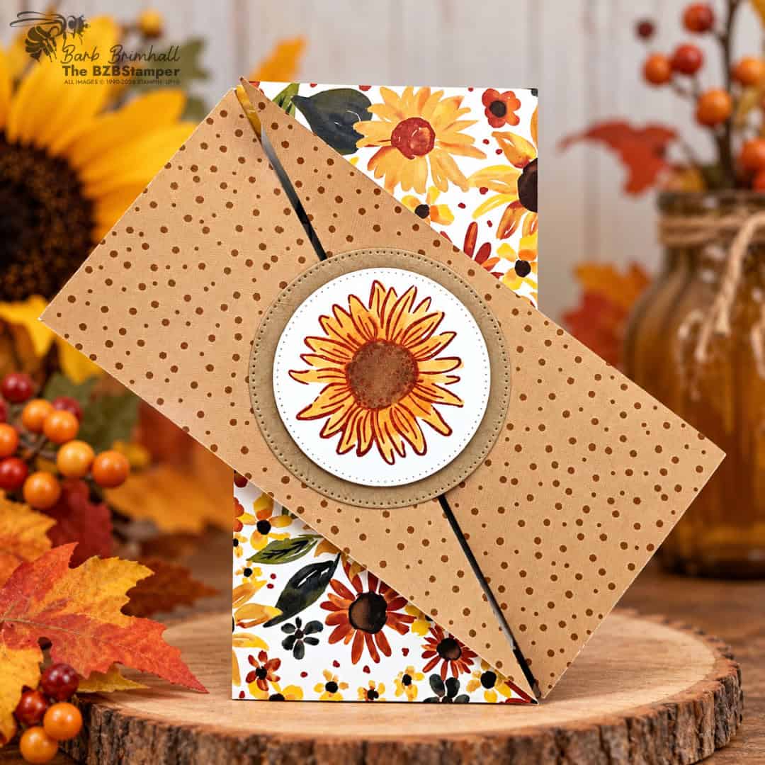 Handmade Sunflower Autumn Greeting Card