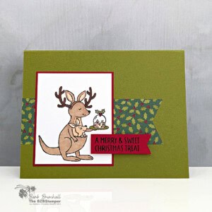 cute kangaroo christmas card