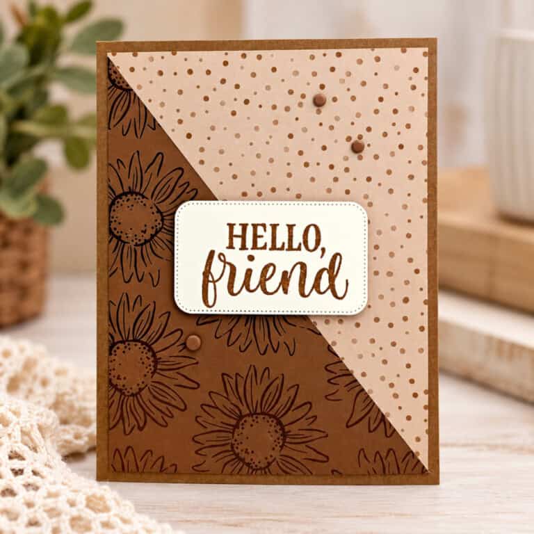 Easy Card Layout Using Two Patterned Papers