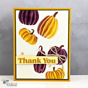 handmade pumpkin thank you card